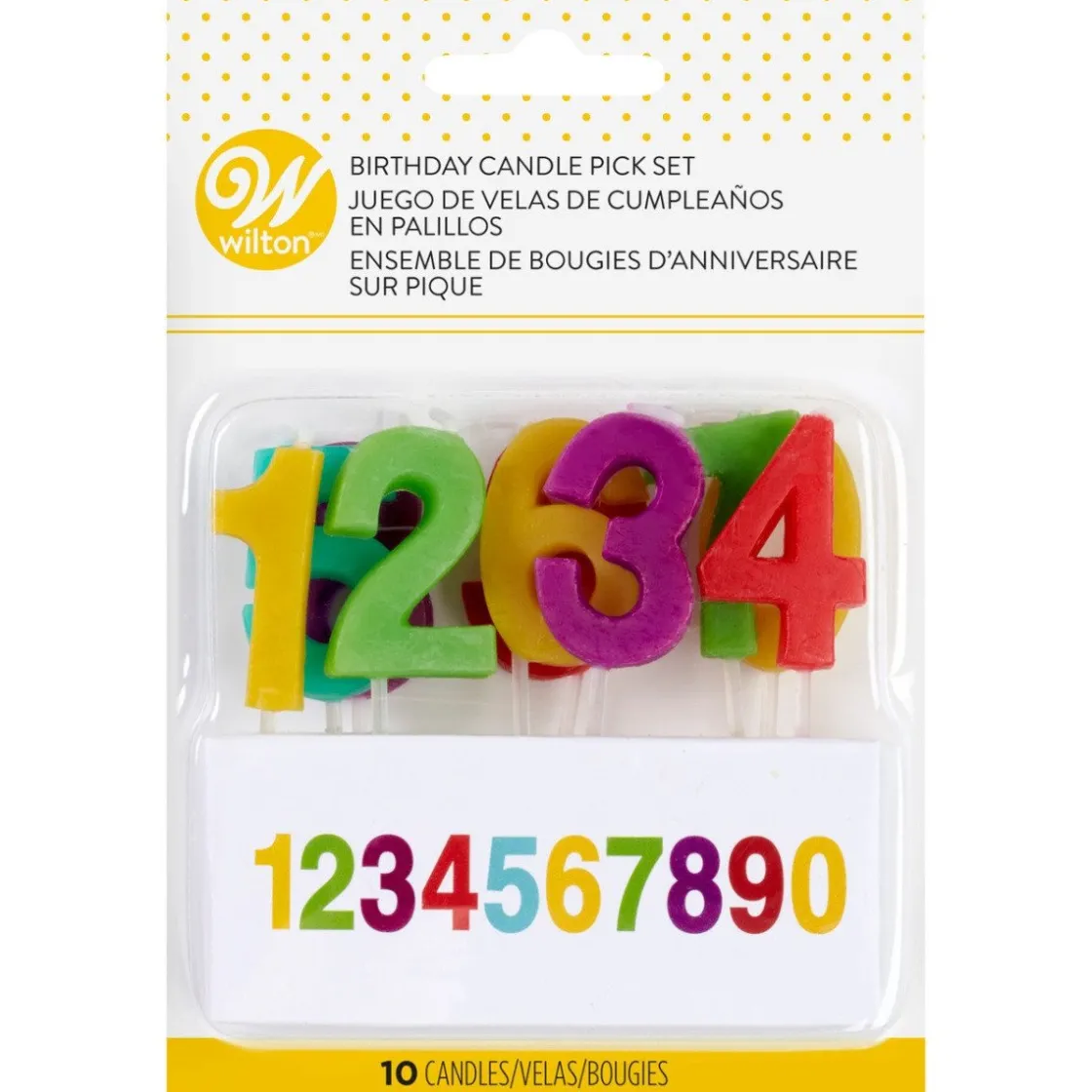 Wilton Taartkaarsjes Nummers Set/10* Kaarsjes En Vuurwerk