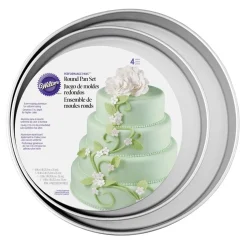 Wilton Taartpan Rond 7,5cm(h) Set/4* Ronde Bakvormen