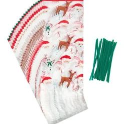 Wilton Traktatiezakjes Kerstman-Sneeuwpop-Rendier 20st* Chocolade Verpakkingen|Zakken