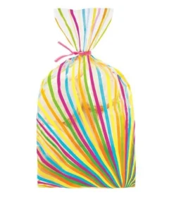 Wilton Traktatiezakjes Kleurrijk 10x24cm, 20 stuks* Chocolade Verpakkingen|Zakken