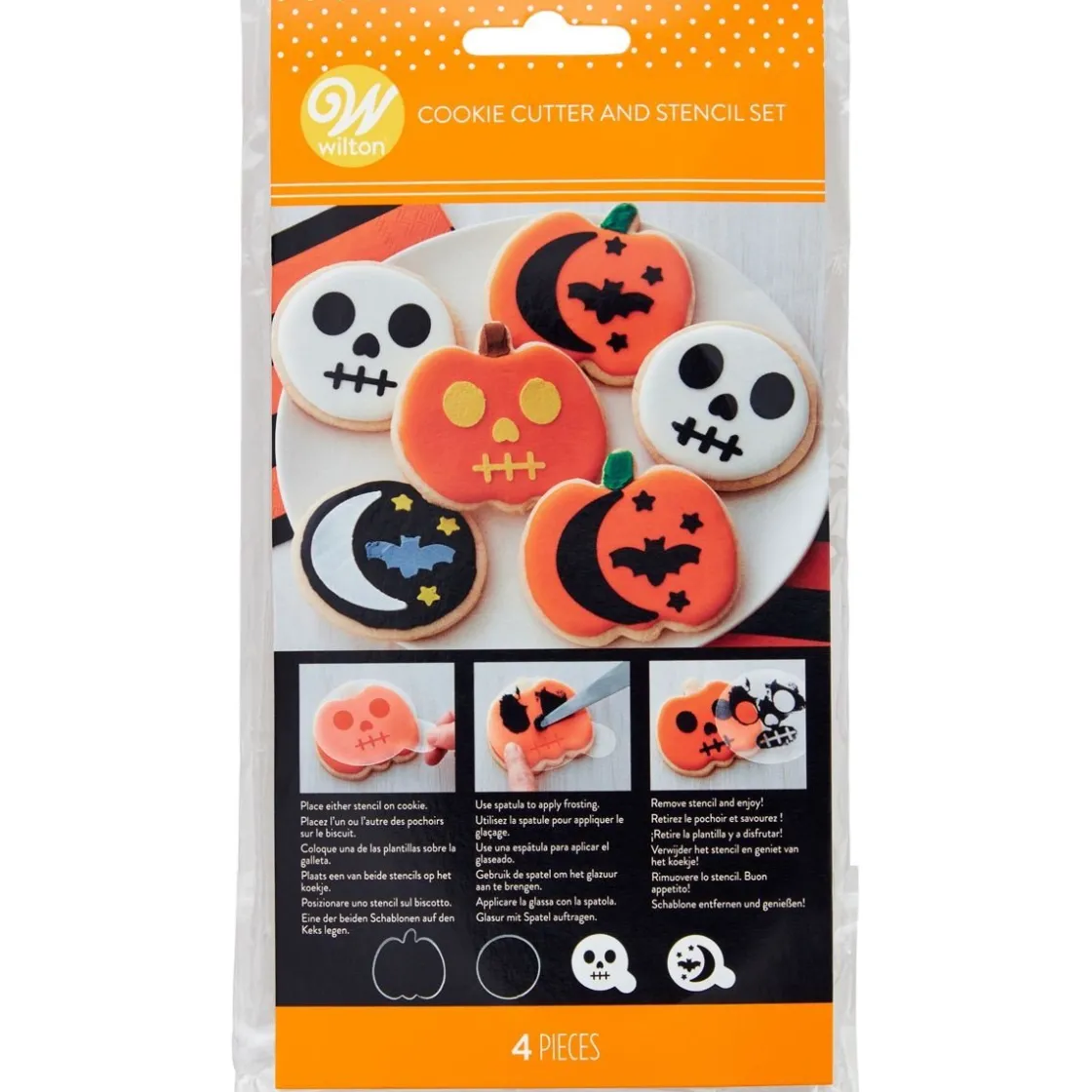 Wilton Uitsteker & Stencil Halloween Set/4* Figuur Stekers