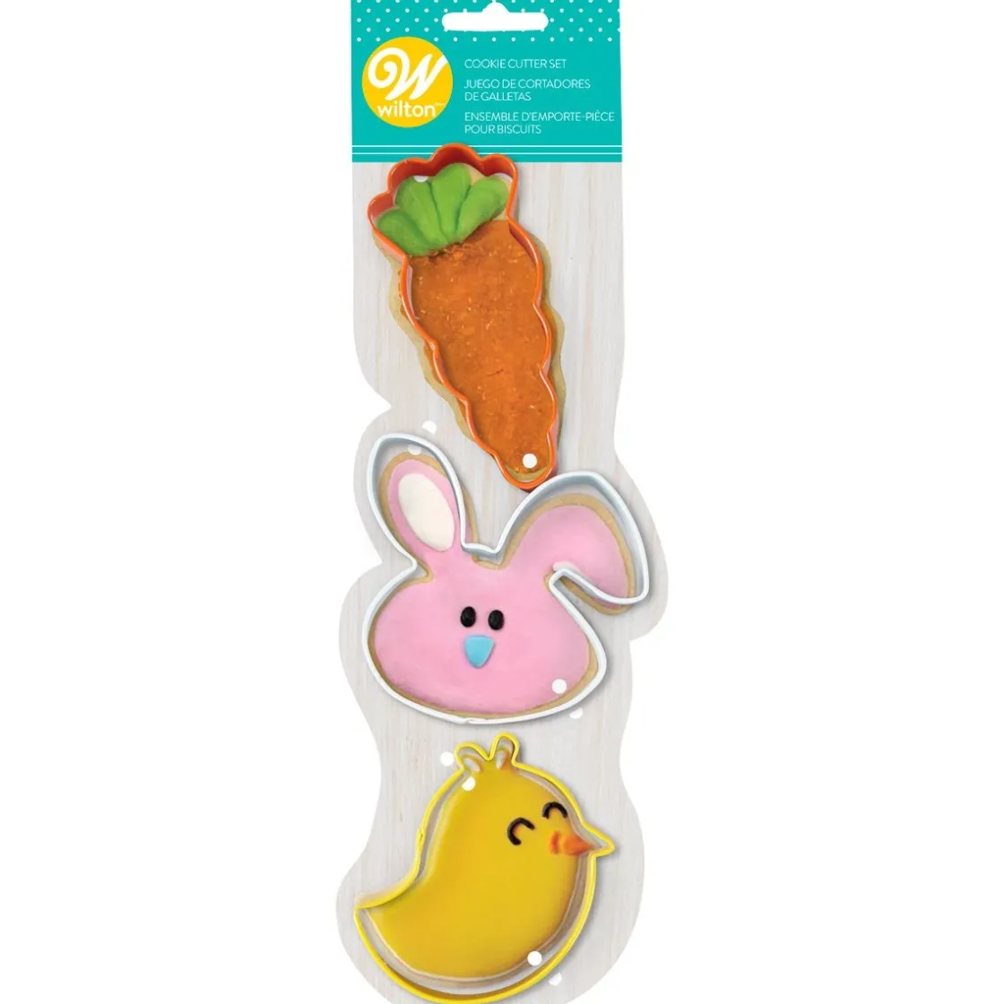 Wilton Uitsteker Pasen Kuiken/Konijn/Wortel Set/3* Figuur Stekers