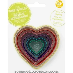 Wilton Uitstekers Hart Dubbelzijdig Set/6* Figuur Stekers