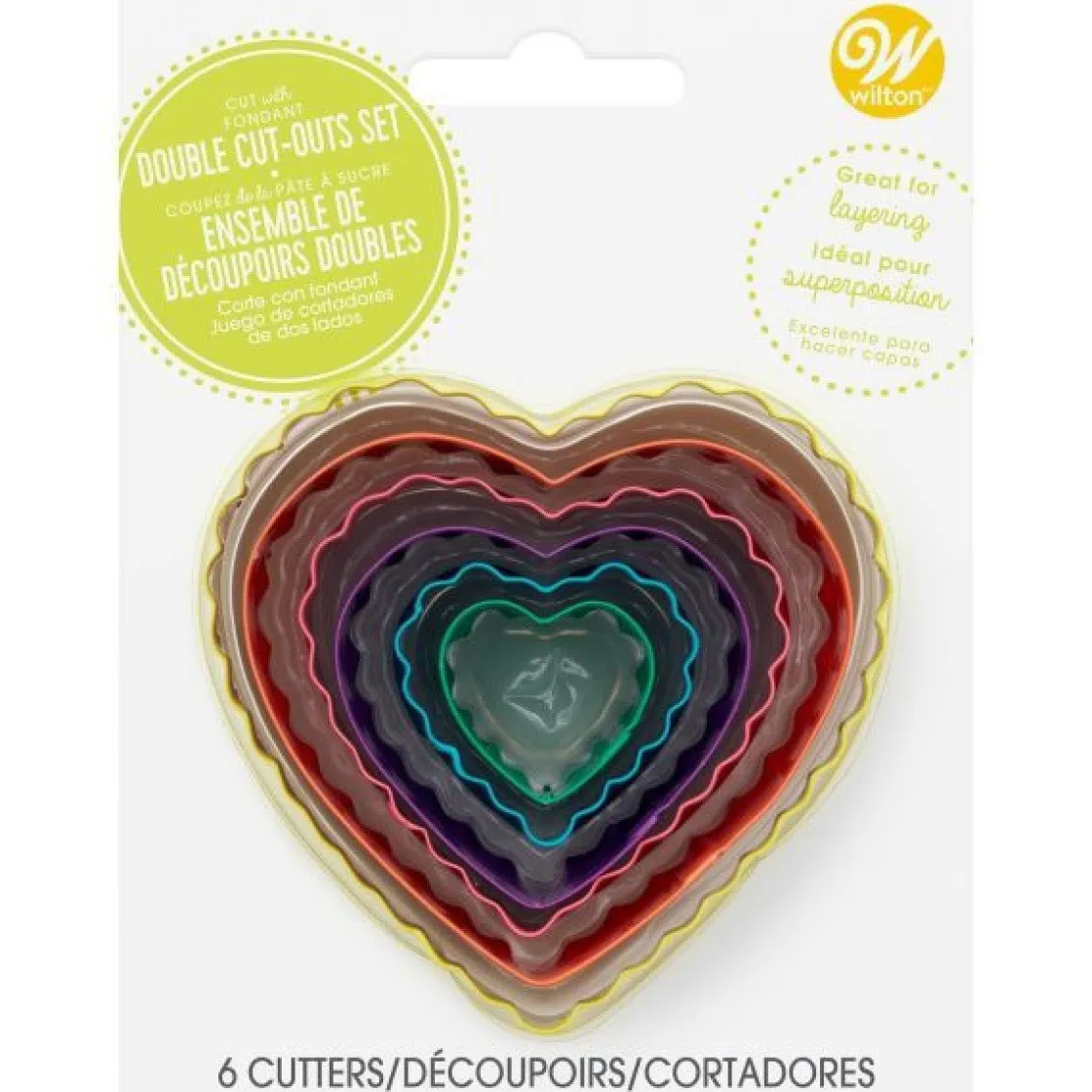 Wilton Uitstekers Hart Dubbelzijdig Set/6* Figuur Stekers